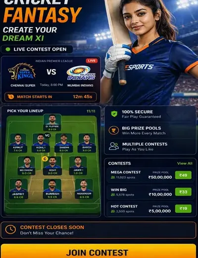 33nnbet (33 nn bet) fantasy cricket & matchday visual 3